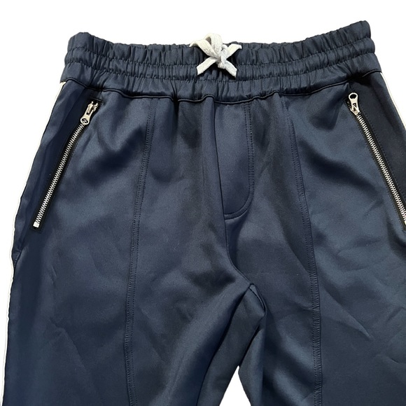 CRYSP Men’s Navy Track Pants Gold Side Stripe Size Large - Picture 5 of 9